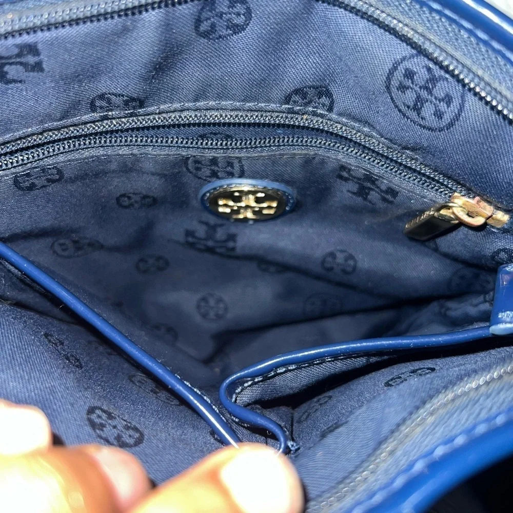 Tory Burch Blue Black Messenger Bag